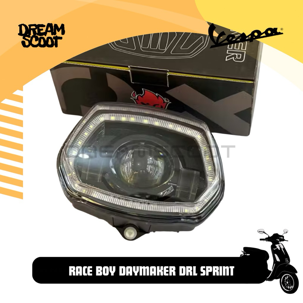 Daymaker RACE BOY DRL  Vespa Sprint Vespa Matic Daymaker Vespa Sprint Daymaker DRL Raceboy Lampu ves