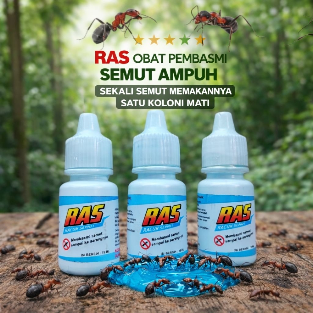 RAS 3 PCS PAKET BUNDLING RACUN OBAT PEMBASMI ANTI SEMUT MERAH GATAL RANGRANG SEMUT API