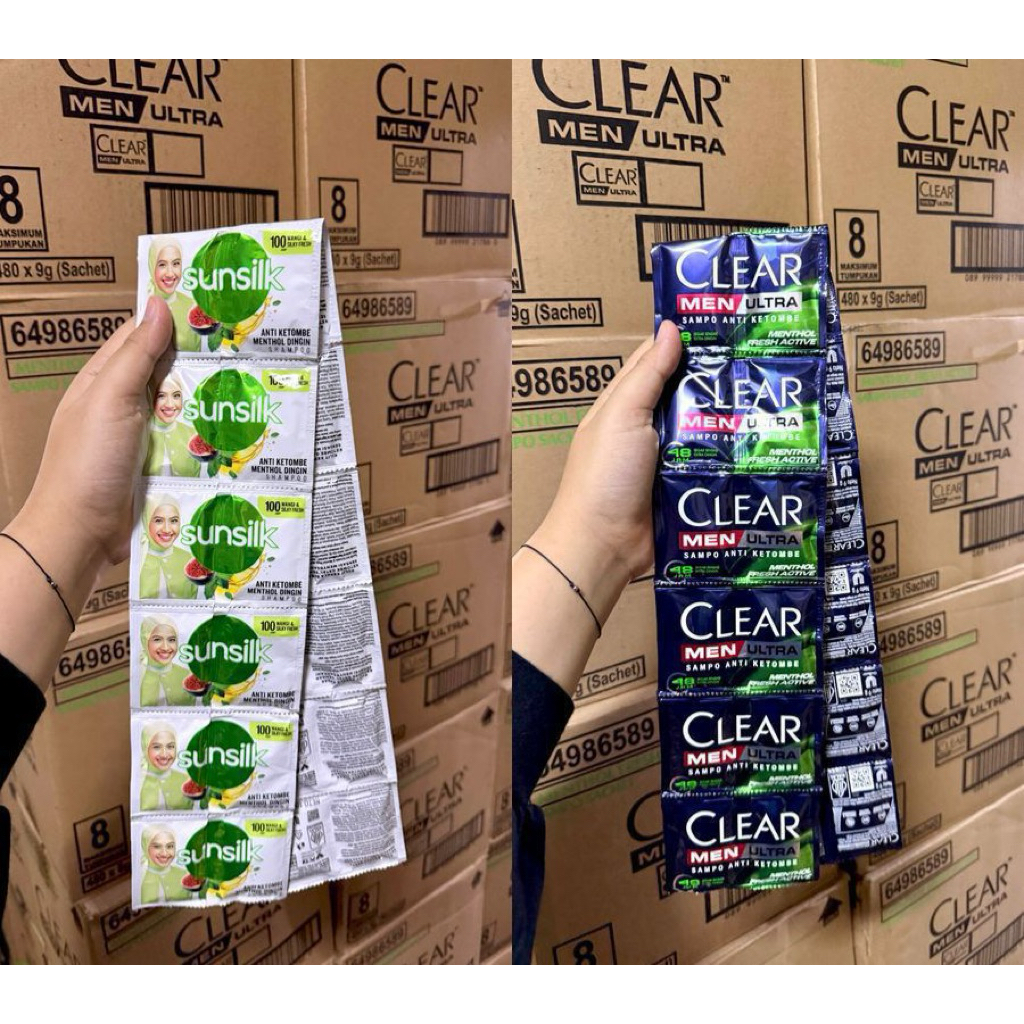 Shampo Sunsilk Hijab / Sampo Clear Men renceng