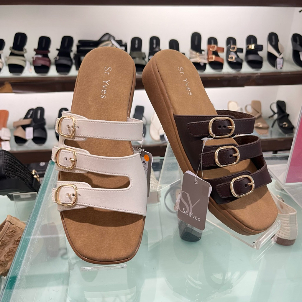 JVKOT06 Sandal wedges wanita hak 3cm dari brand St Yves ori matahari