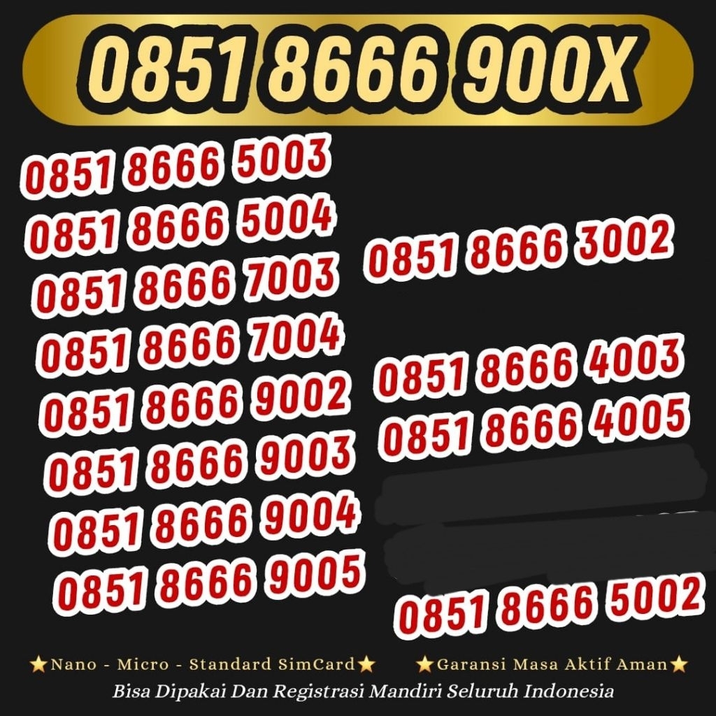 Nomor Cantik Telkomsel Triple Panca 86666xx Kartu Perdana Telkomsel Tsel Red Telkomsel 5g Telkomsel 