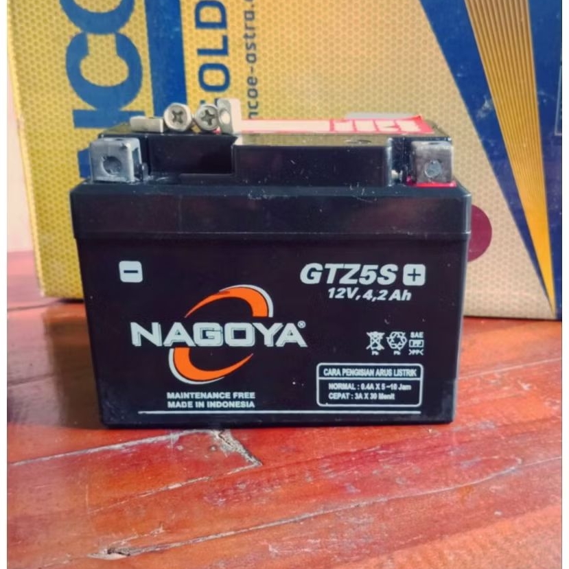 Jual Aki Kering Aki motor NAGOYA Gtz5s Second ORI aki motor Beat,Supra x,Mio M3,Mio J,beat karbu