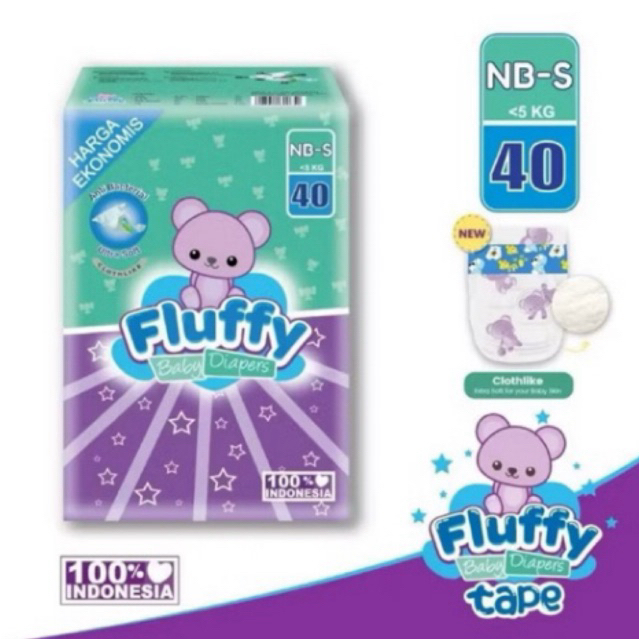 fluffy popok perekat bayi /popok bayi baru lahir/ promo