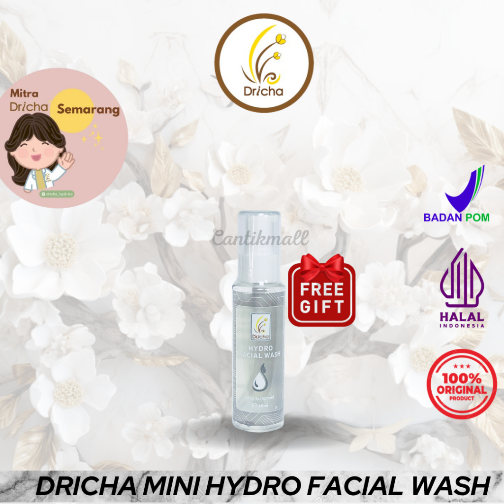 DRICHA MINI HYDRO FACIAL WASH - FREE GIFT MITRA DRICHA SEMARANG