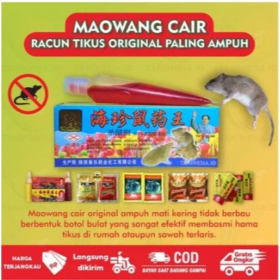 Racun Tikus Cair Warna Merah Original Paling Ampuh Langsung Mati Kering Tanpa Bau