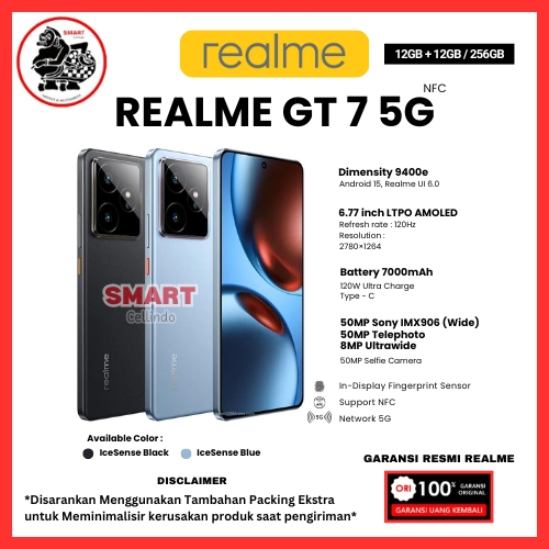 HP REALME GT 7 5G 12/256GB & GT 7T 5G 12/256GB (GARANSI RESMI REALME 1 TAHUN)