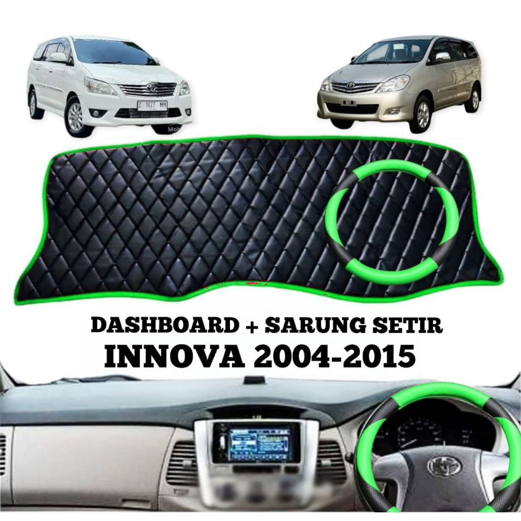 Cover Pelindung Dashboard Toyota INNOVA Lama 2004-2015 Sepaket Cover Stir