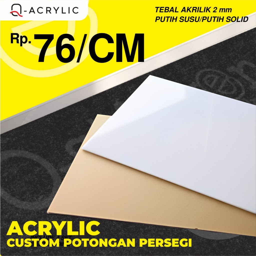 Custom Akrilik TERMURAH/ Akrilik Putih Susu 2MM