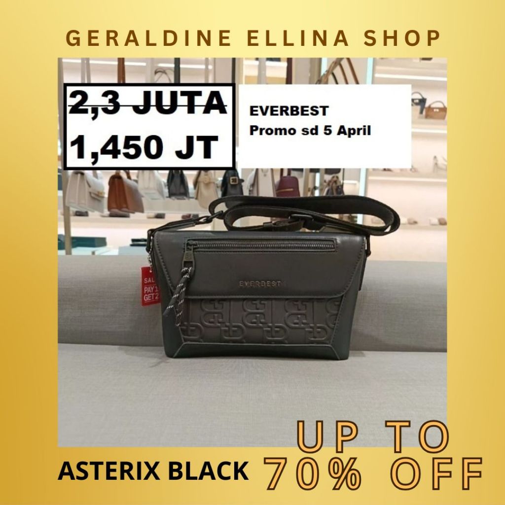 Tas clutch bag pria cowo cowok EVERBEST ori 100% Seri ASTERIX