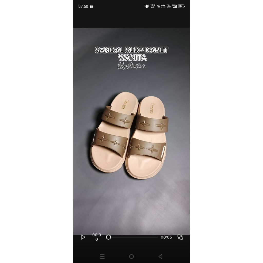 PL Preloved Sandal Karet Mackers Original SIZE 40 Sandal Slip On Wanita