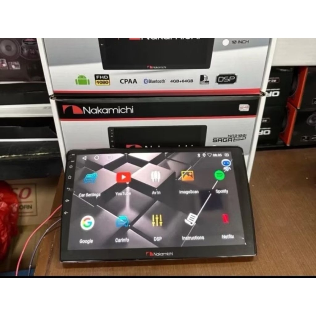 Hu Android Nakamichi 10" SAGA Ram 4/64GB Carplay