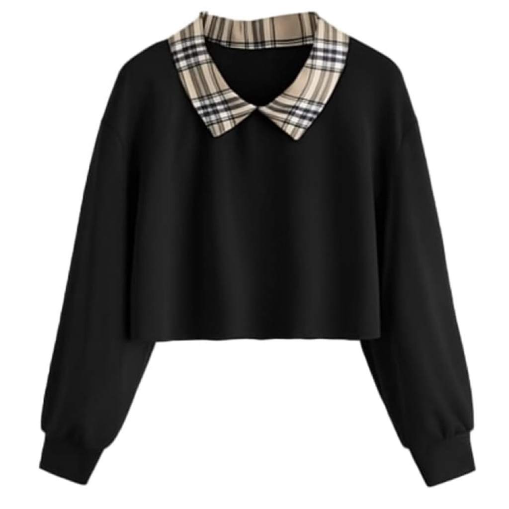 Baju Atasan Sweater Model Kerah Anak Cewek Perempuan Terbaru Model Korea Kekinian