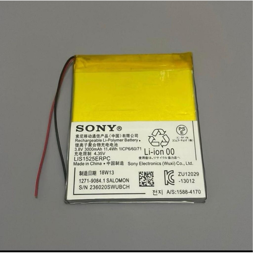 Baterai sony li-polymer 3,8v 3000mah