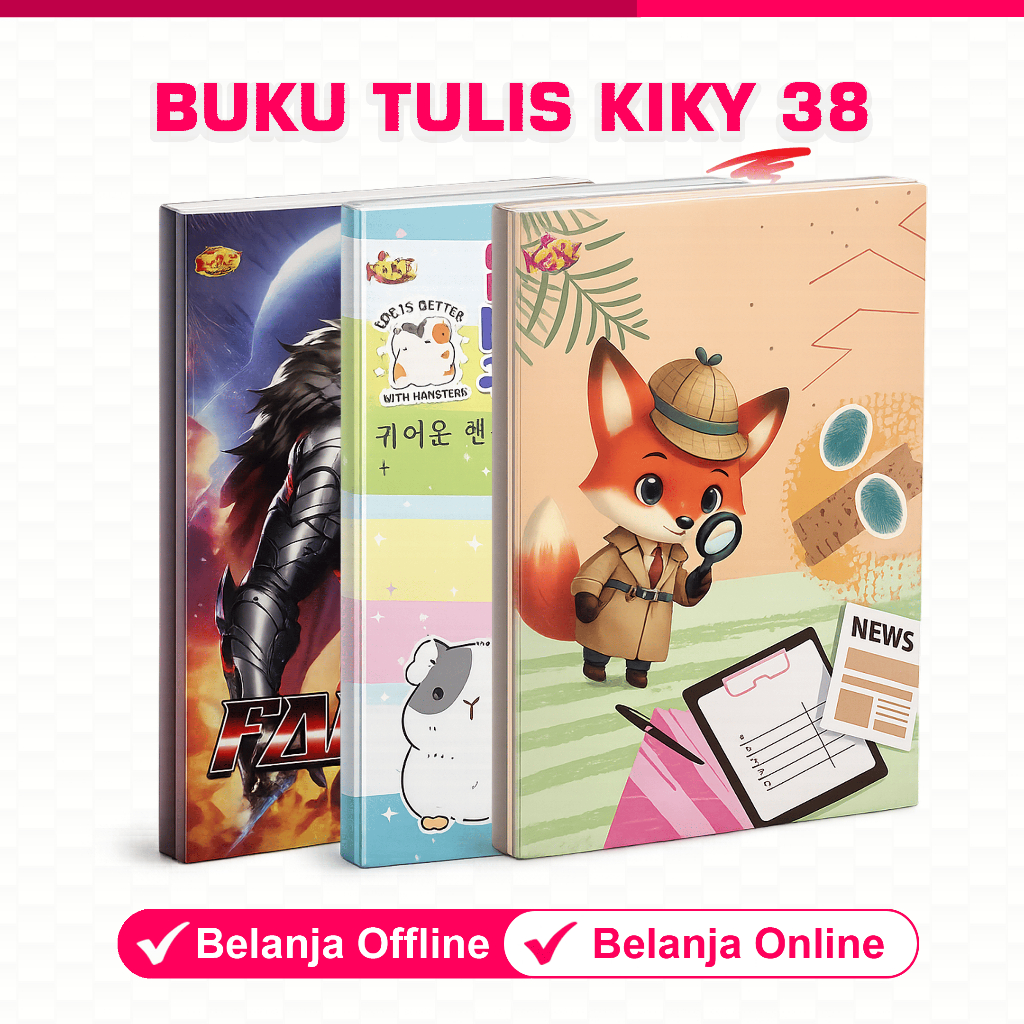 Buku Tulis Kiky Berwarna 38 Lembar Full Color