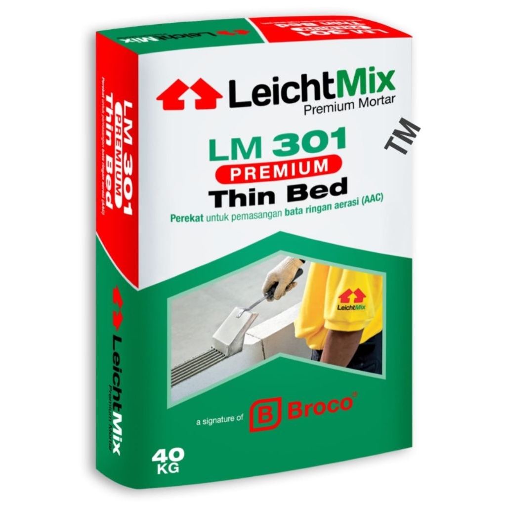 15 zak, BUNDLING HEBEL BROCO. Perekat/lem bata ringan,ThinBed Premium Broco LeichtMix LM 301