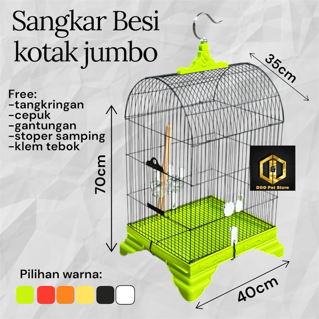 Sangkar Kotak Besi Jumbo dan Burcil import