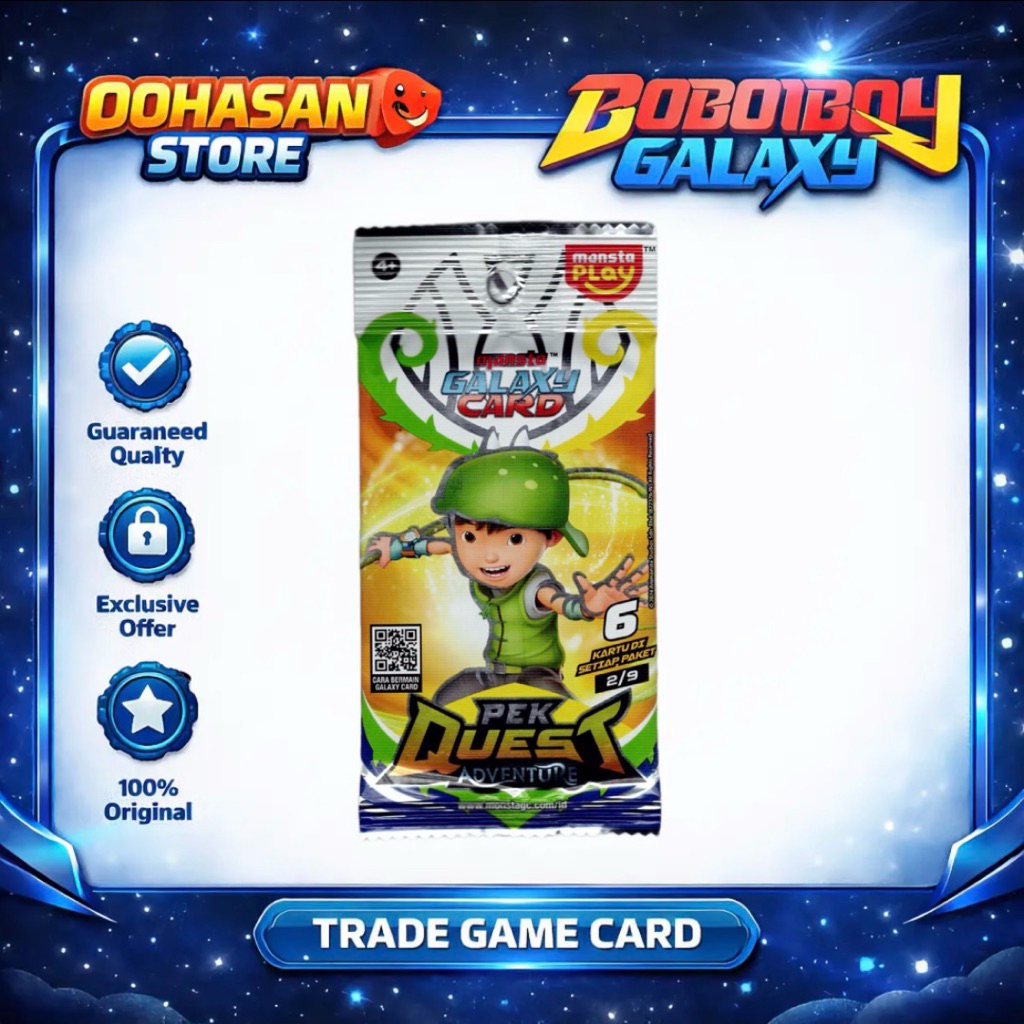 Monsta Galaxy Card Boboiboy Pek Quest Adventure 2/9