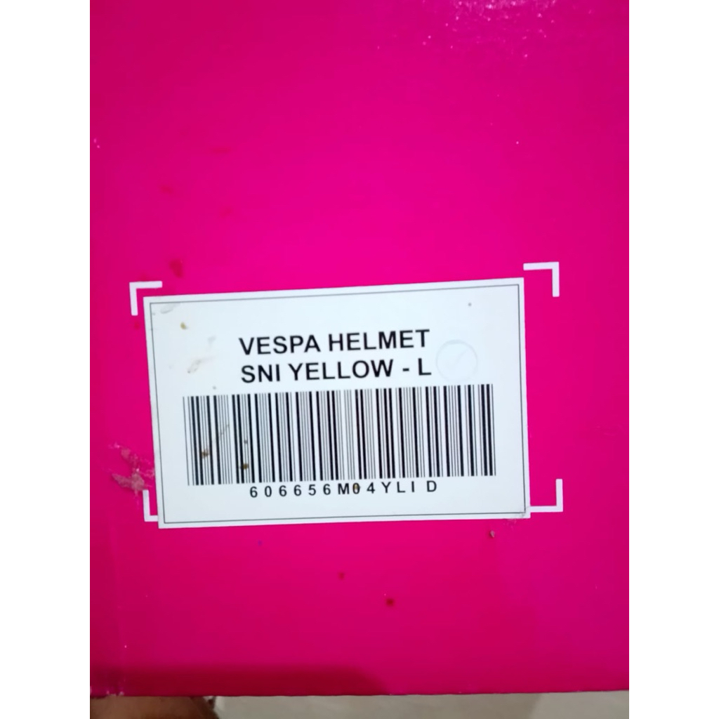 Helm Vespa SNI kuning Original Size L