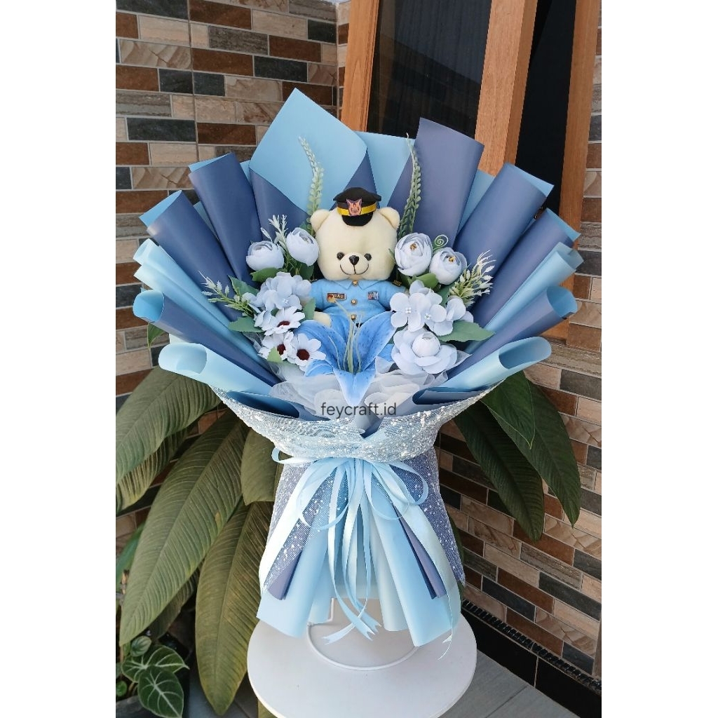 Buket Boneka Profesi TNI AU (baca deskripsi) uk.L (55x40)