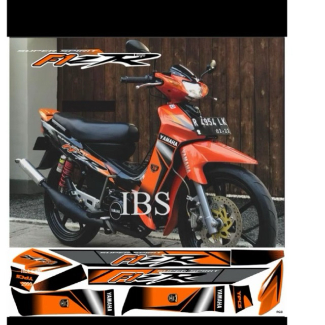 STRIPING FIZR VARIASI FIZR MALAYSIA FIZR OREN ORANYE MERAH HITAM