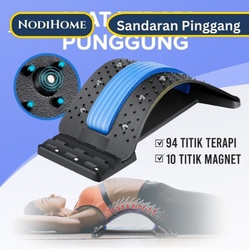 Sandaran Punggung Terapi Magnetik Biru - Sandaran Punggung Lumbar Spinal Support Terapi Sakit Pingga