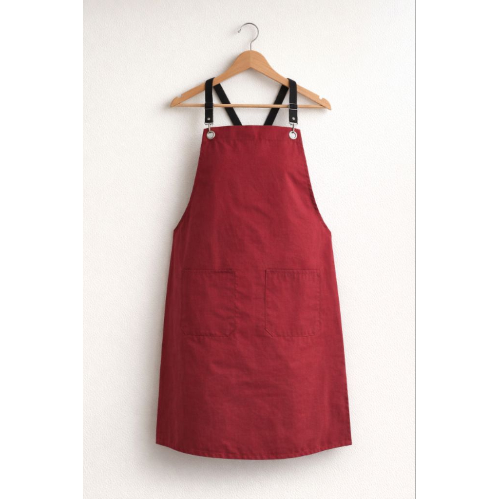 celemek apron  celemek dapur celemek masak celemek barista celemek kekinian bahan kaen dril