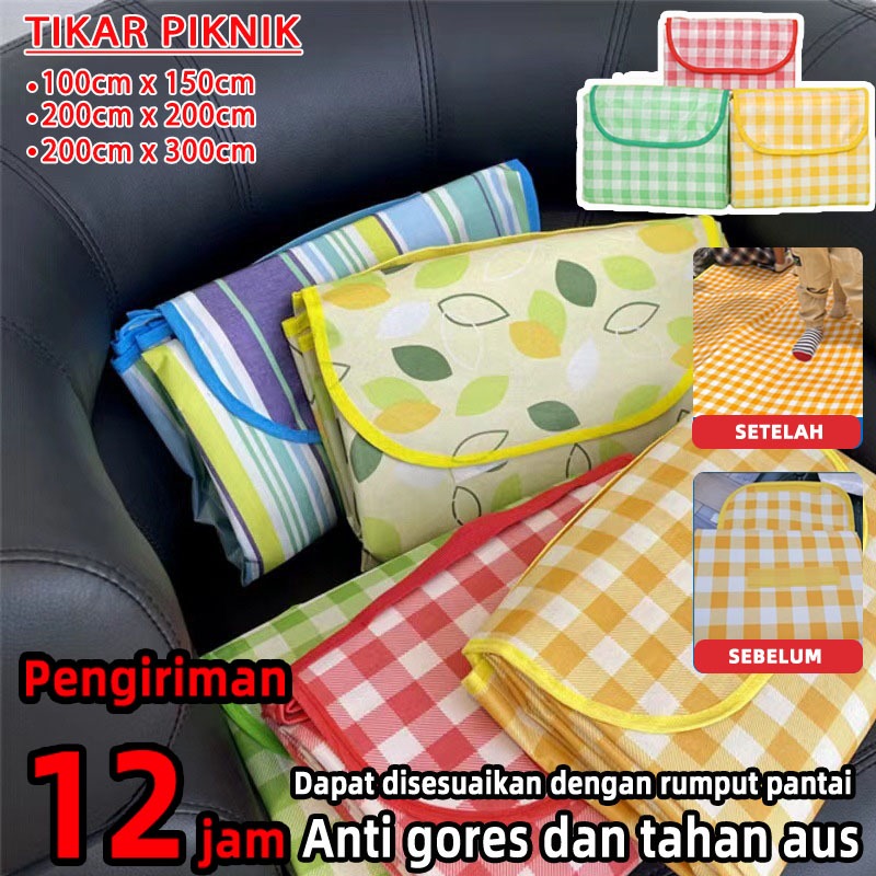[Kualitasting] kain piknik tiker lipat piknik tikar kain piknik tikar piknik waterproof