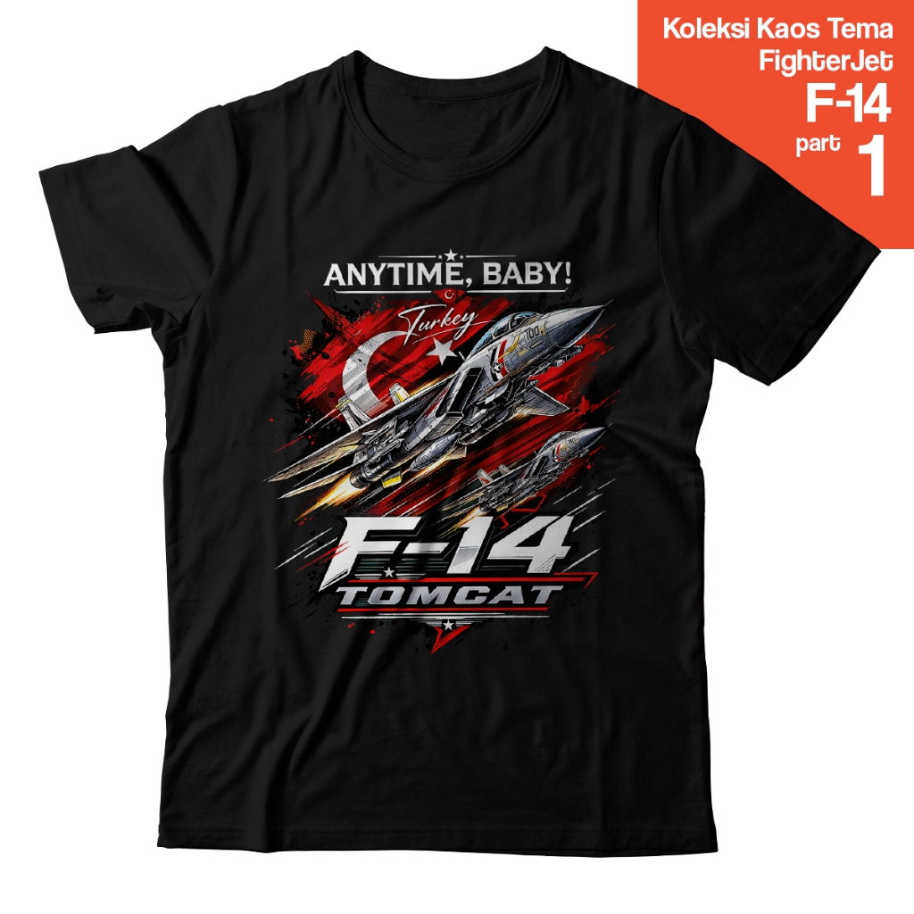 Kaos F-14 Tomcat Fighter Jet – Baju Pesawat Tempur Military F14 F 14 US Navy Air Force Northrop Grum