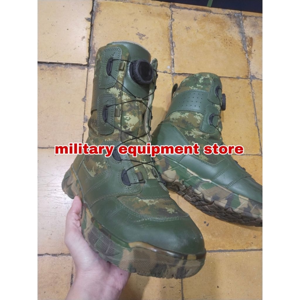 SEPATU PDL TALI PUTAR LORENG KOSTRAD ASLI JATAH PEMBAGIAN TNI PERNAH PAKAI (BEKAS)