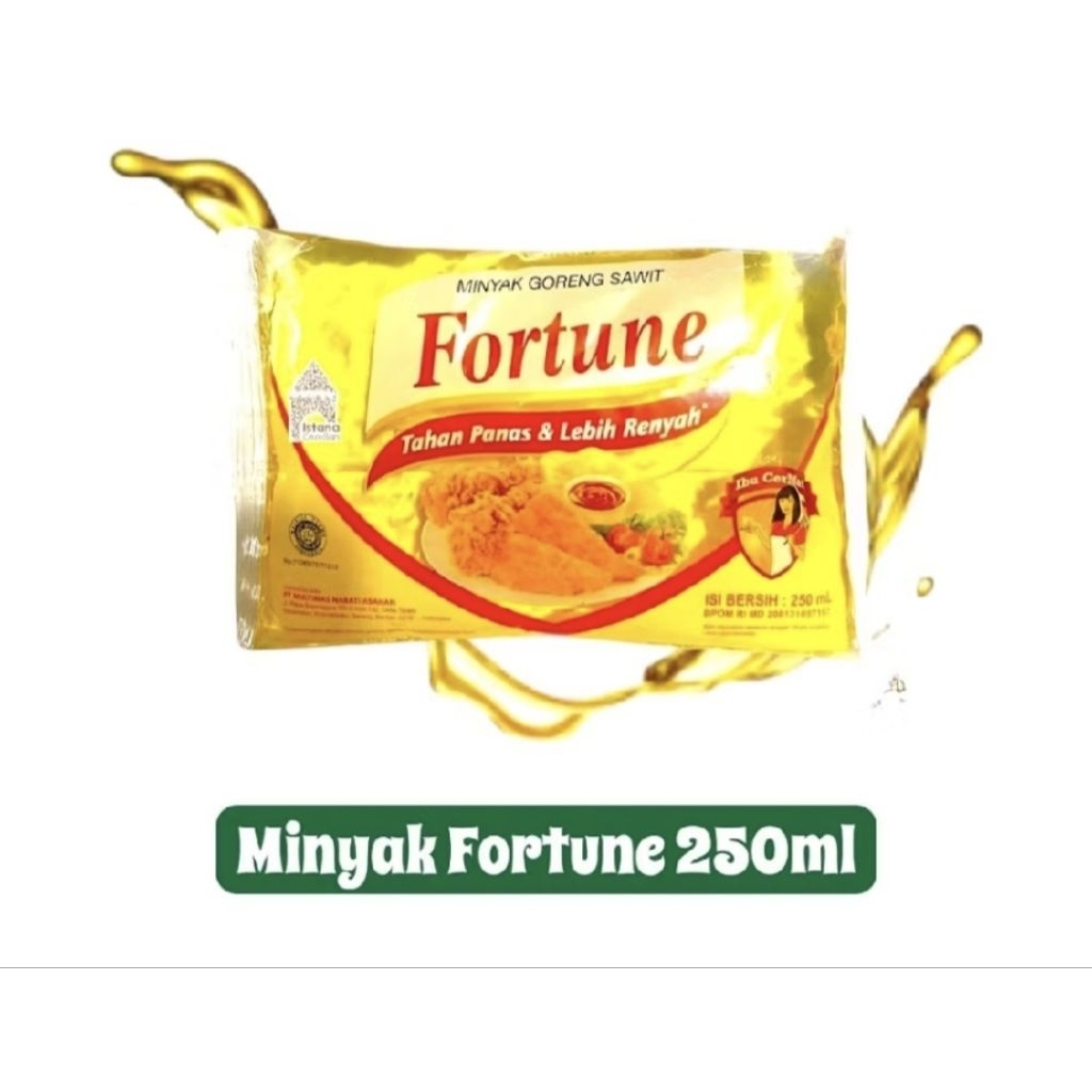 [SATU PCS] Minyak Goreng Bantal Fortune [250 ML] - Praktis dan Hemat untuk Penggunaan Sehari-hari