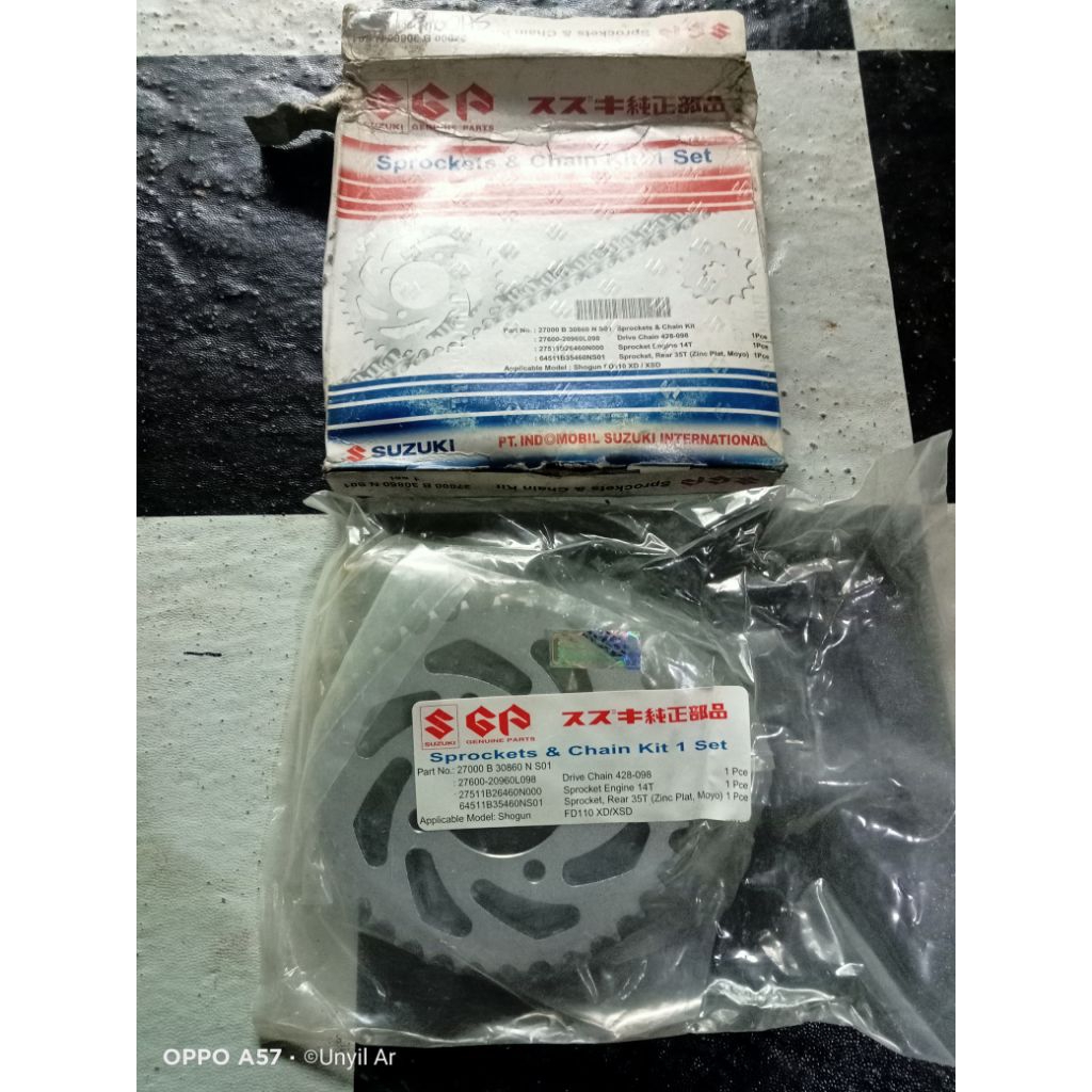 Rantai Gear Set Suzuki Shogun 110 Lama Shogun Kebo