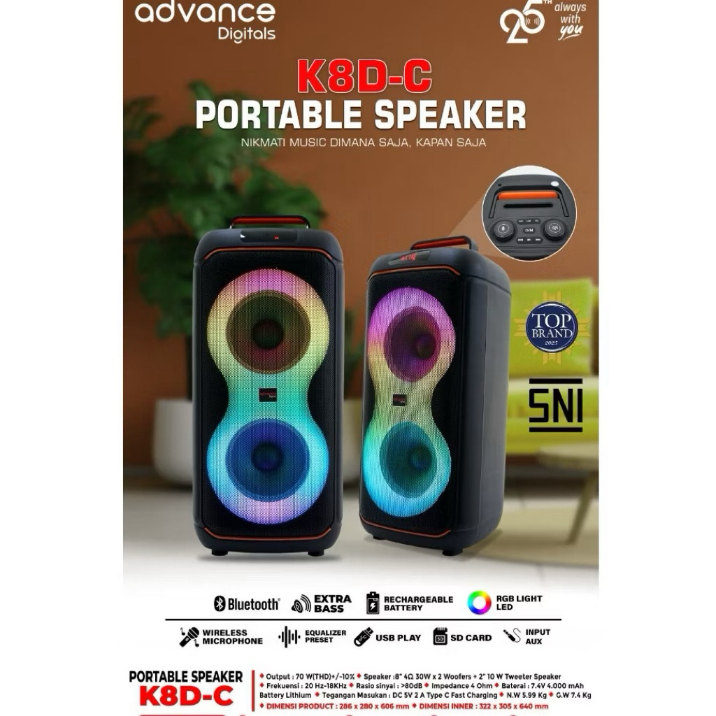 Speaker Aktif Portable Advance K8DC