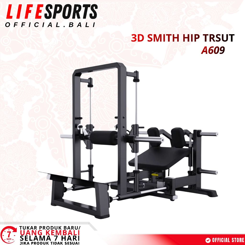 LIFESPORTS - NEW Fitness Gym 3D Smith Machine Hip Thrust Machine Plate Loaded DHZ A609
