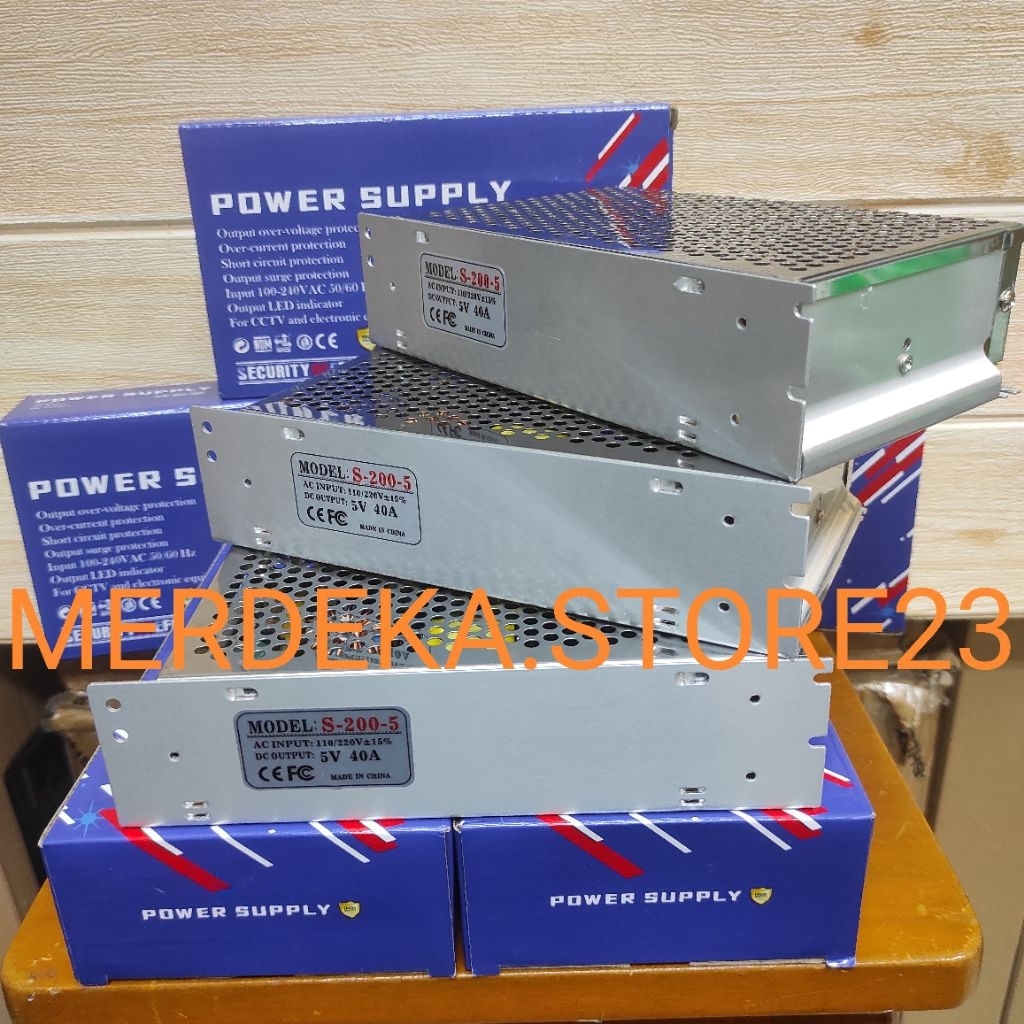 NEW Power Supply PSU 5V 40A 5 Volt 40 Ampere | Switching Power Supply PSU 5V 40A Jaring | Switching 