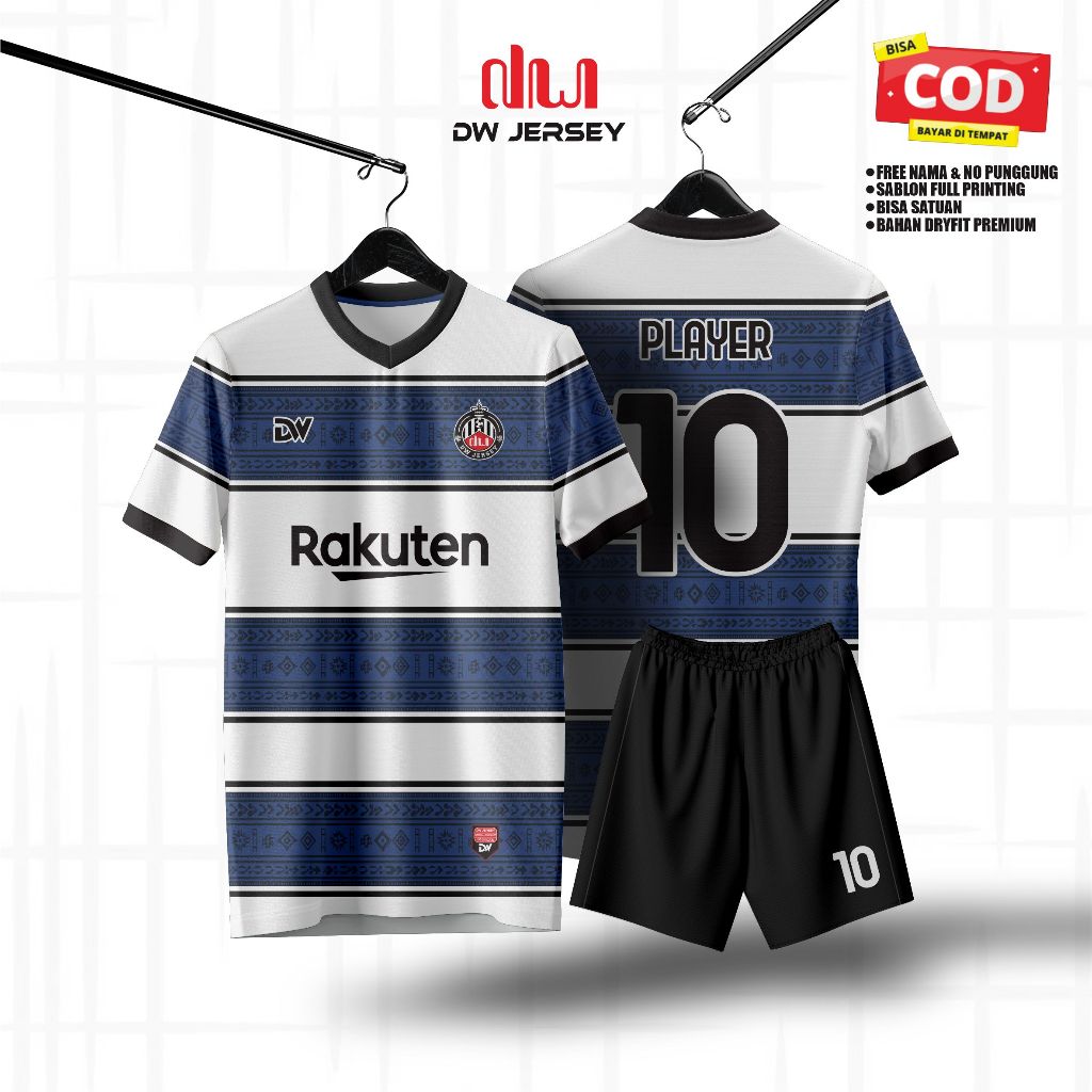 JERSEY POLO HITAM BIRU