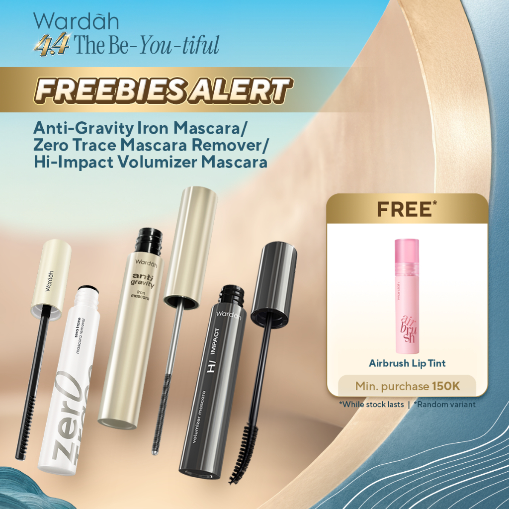 NEW WARDAH Mascara - Hi-Impact Volumizer Mascara, Anti-Gravity Iron Mascara, Wardah Zero Trace Masca