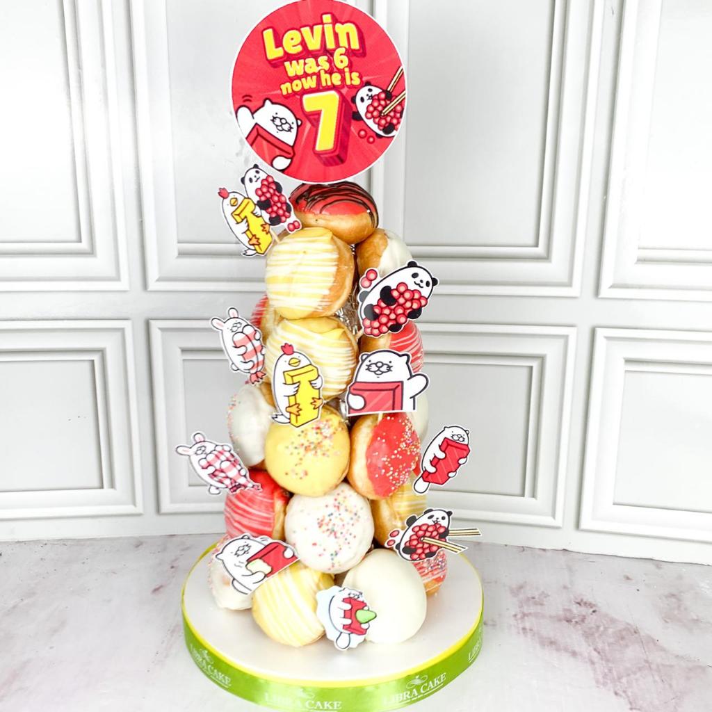 Donat Birthday Cake/Donat Tower Tema Dakko Sushi/Donat Bday Jakarta