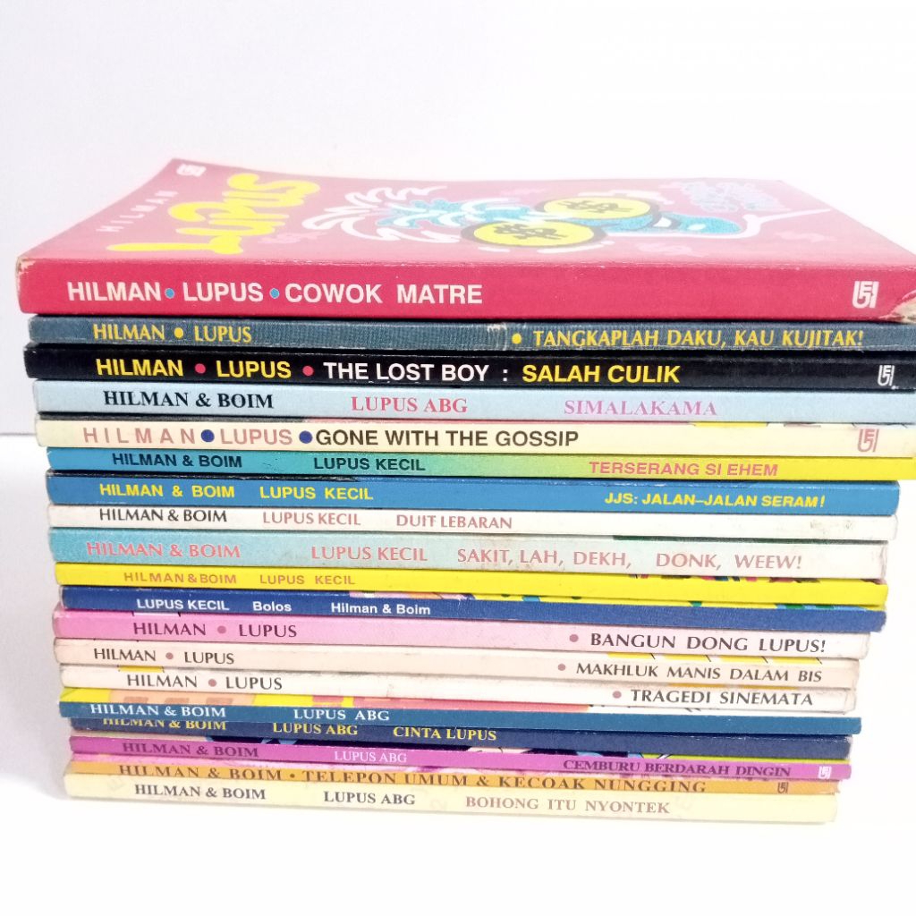 Kumpulan novel Hilman lupus cowok matre tangkaplahdaku lupus  kecil lupus ABG jalan jalan seram gone