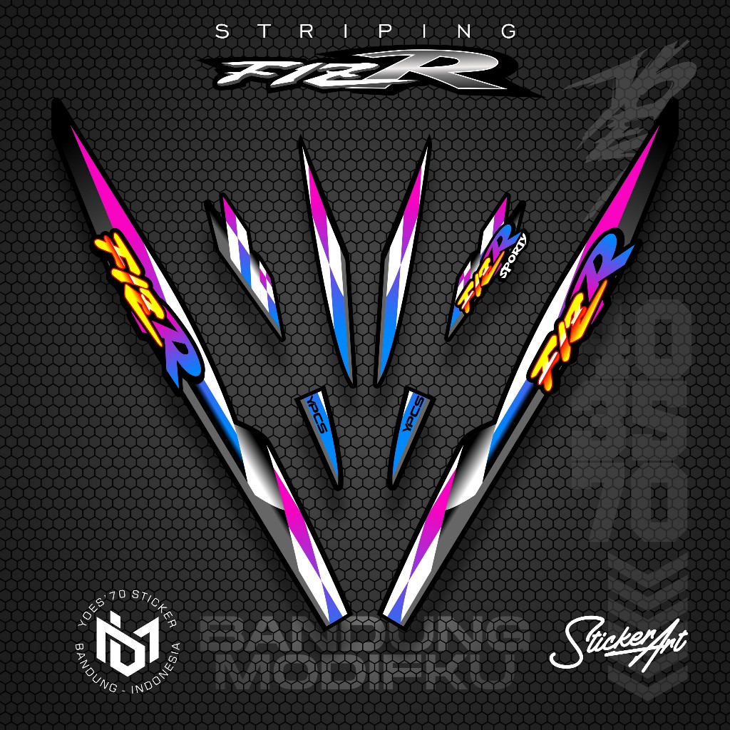 STRIPING VARIASI YAMAHA F1ZR / KRS 12 / STICKER LIST MOTOR F1 ZR / POLET STIKER VARIASI YAMAHA F1ZR