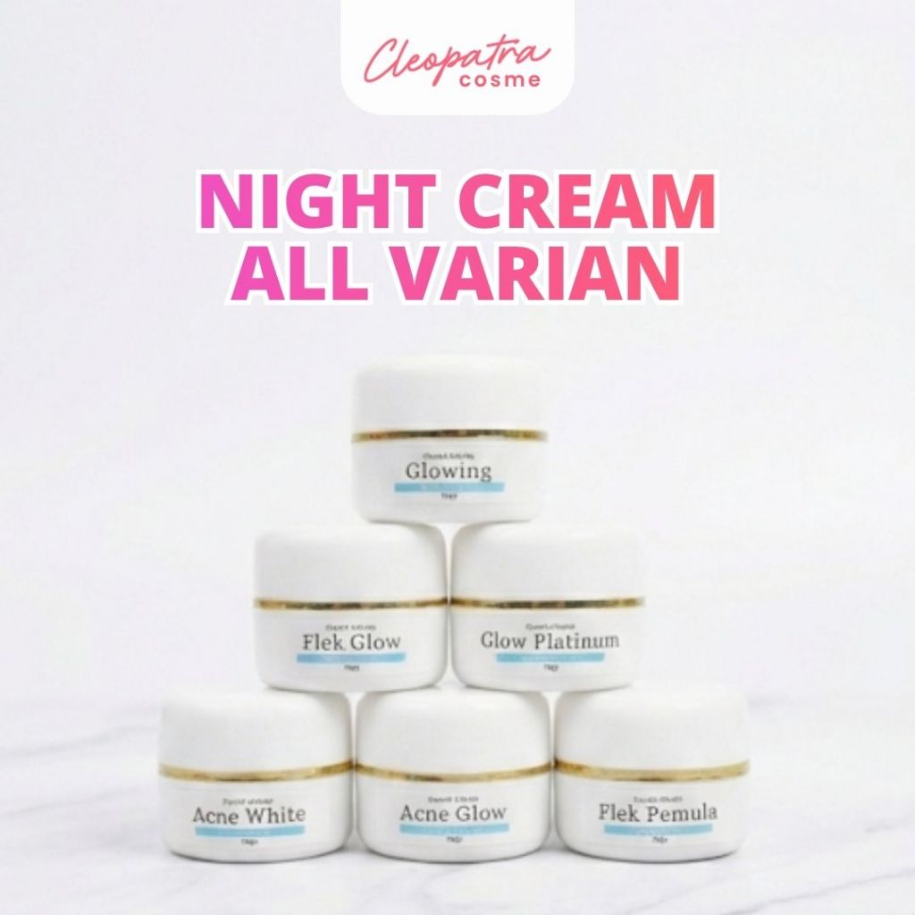 Acne White | Acne Glow | Flek Pemula | Flek Glow | Glowing | Glow Platinum | Krim Malam Crystal Arbu