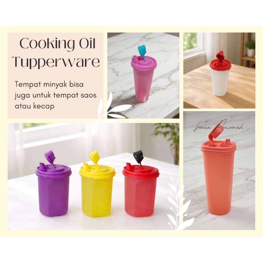 Cooking oil tupperware new / tempat minyak / tempat saos / tempat kecap / Stor n pour tupperware