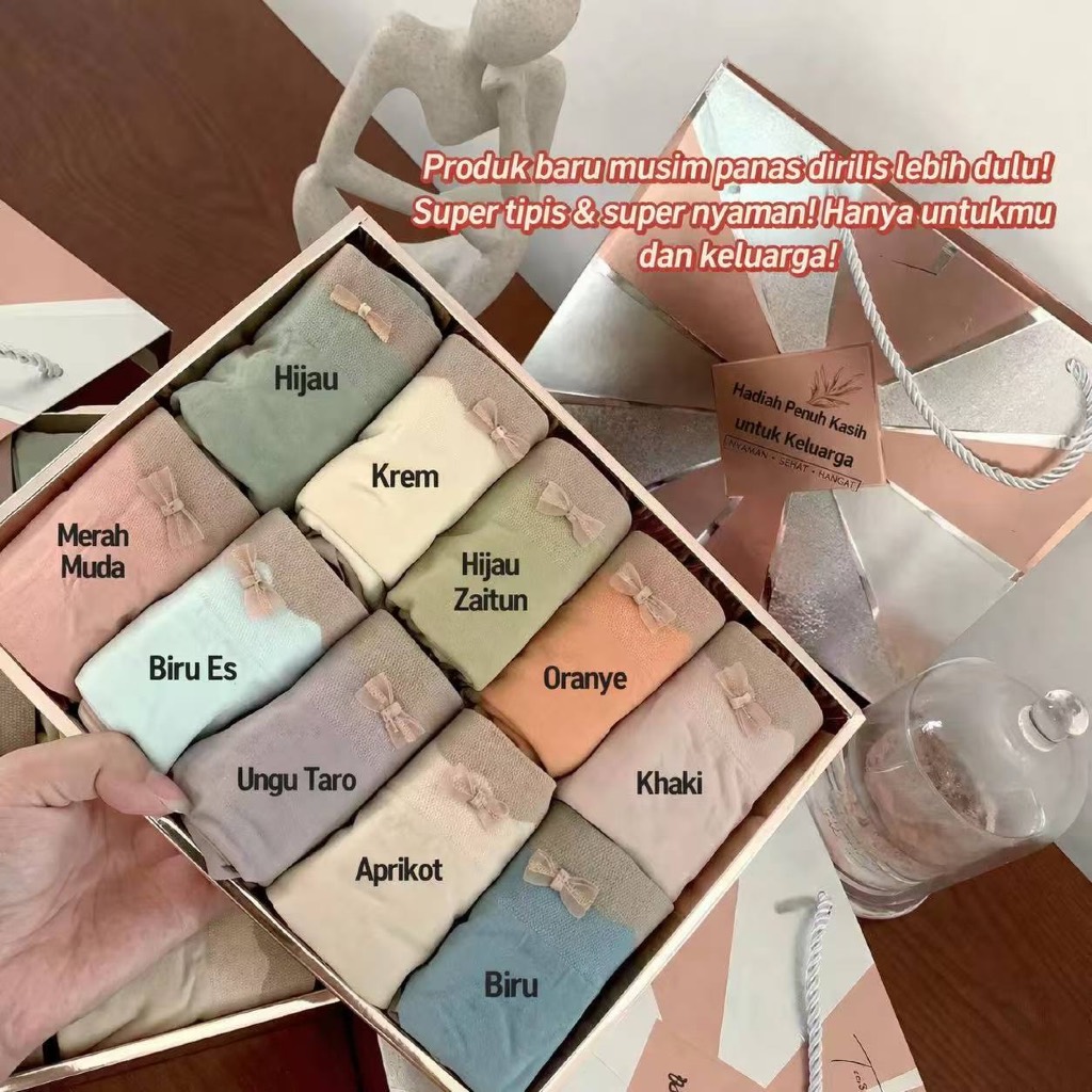 Celana dalam Celebrity 10in1 Premium wanita Antibakteri CD Japan Cewek Dekorasi Renda