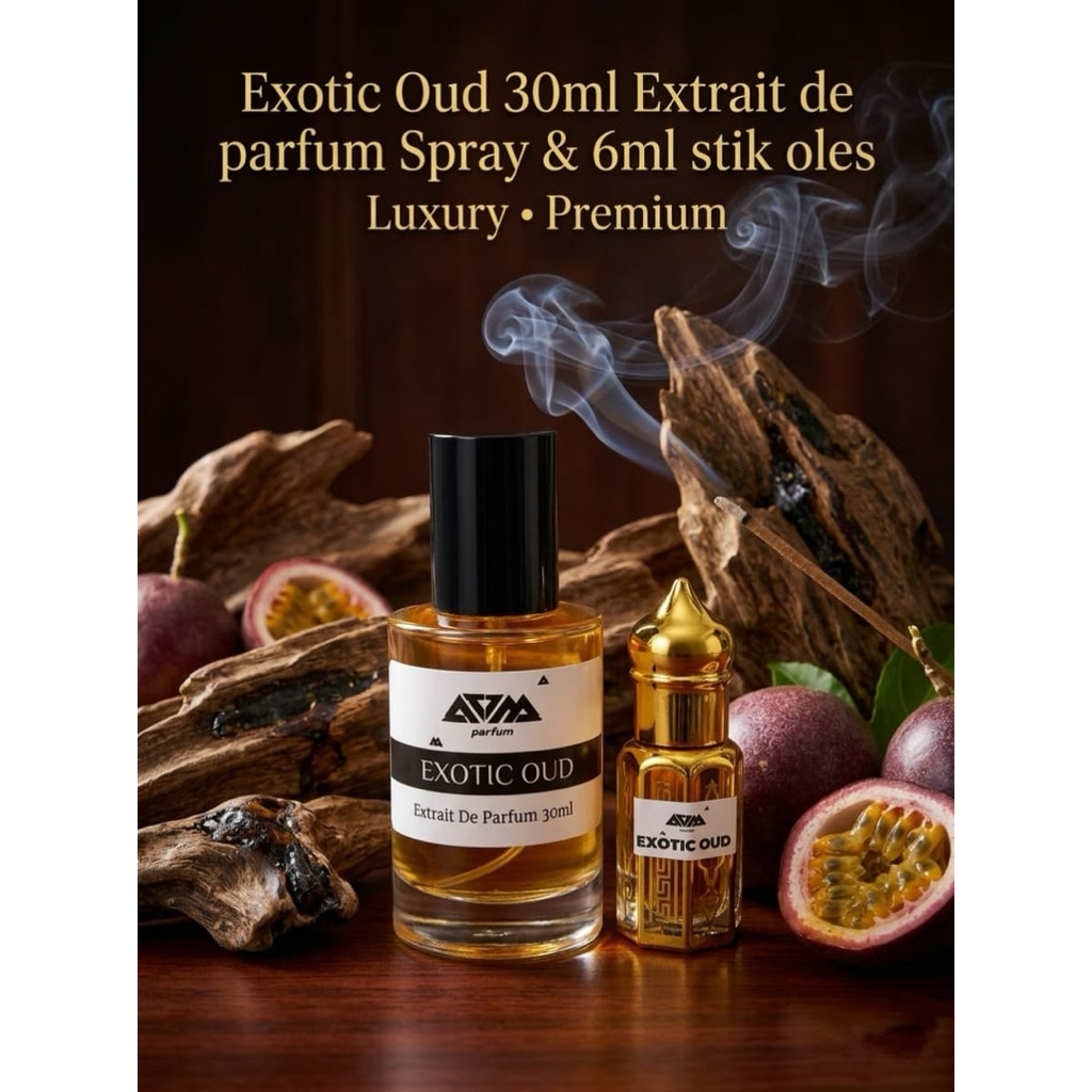 Adam Parfum - Paket Sultan Exotic Oud 30ml Spray + 6ml Stick Oles Kubah Emas