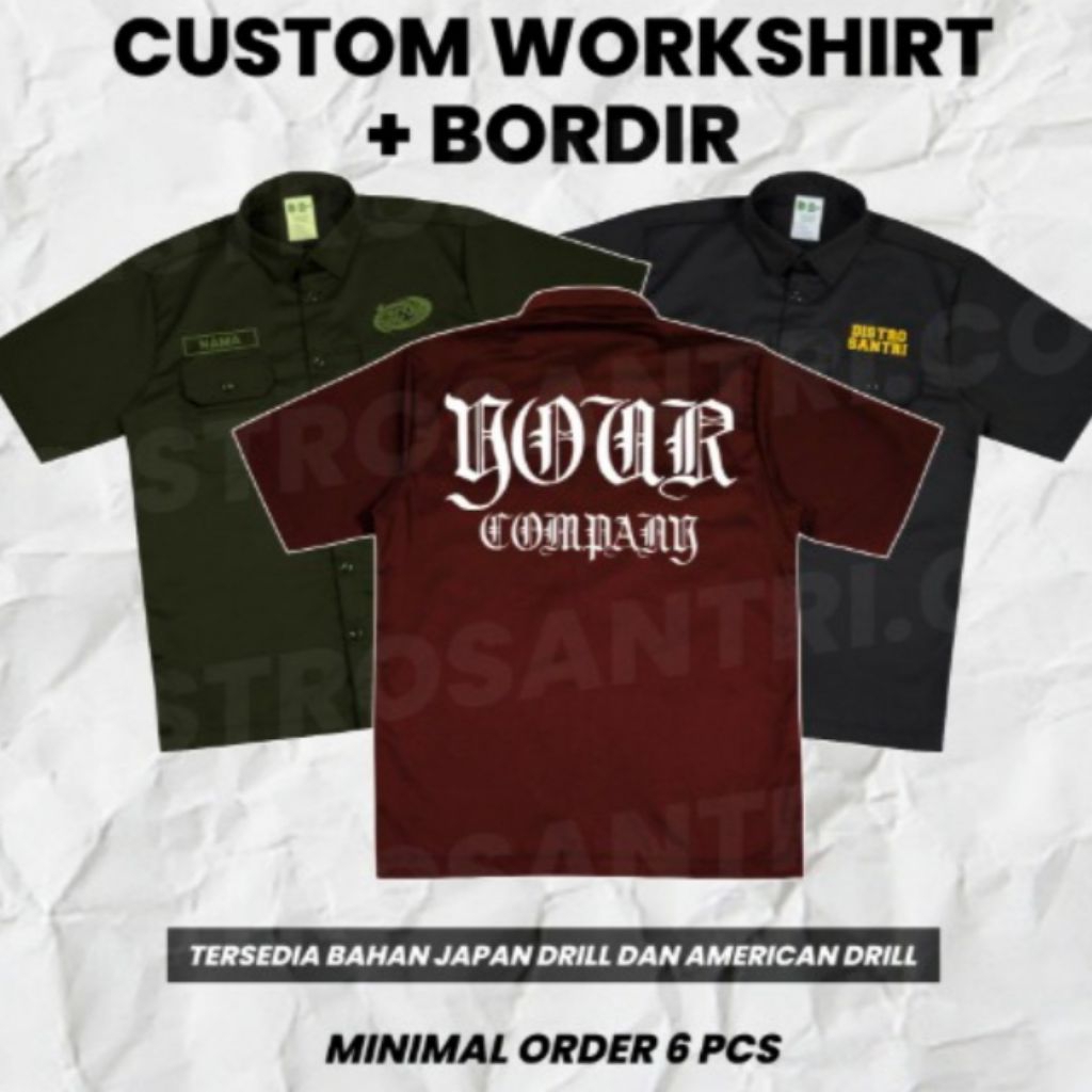 Custom Workshirt Bordir Basic