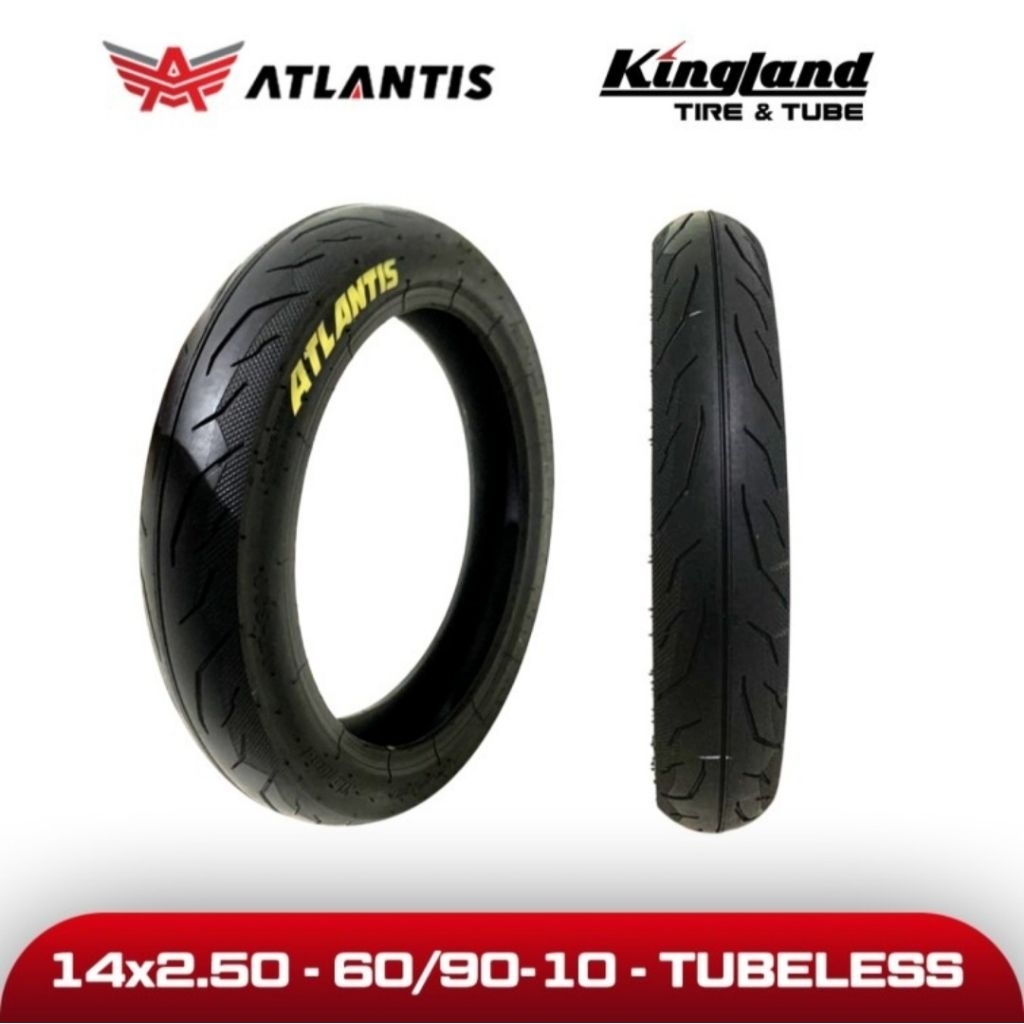 Ban Luar Sepeda Listrik SELIS 14 X 2.50 Tubeless Atlantis Ring 14 inch