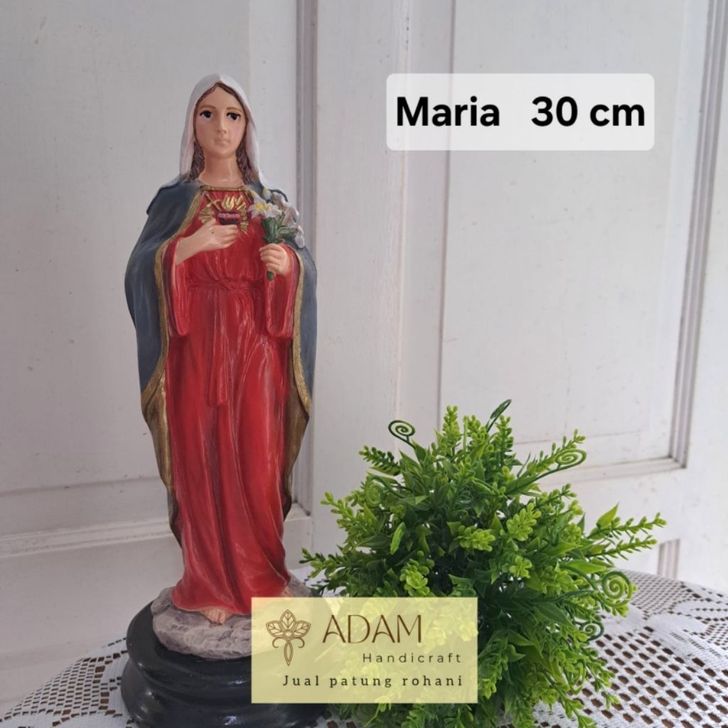Patung Maria bunda hati kudus  30 cm