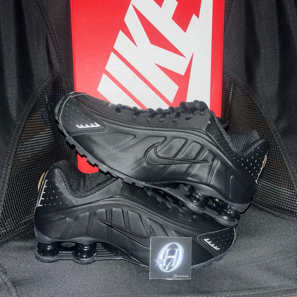 Nike Shox R4 Triple Black (W) Original Resmi 100%