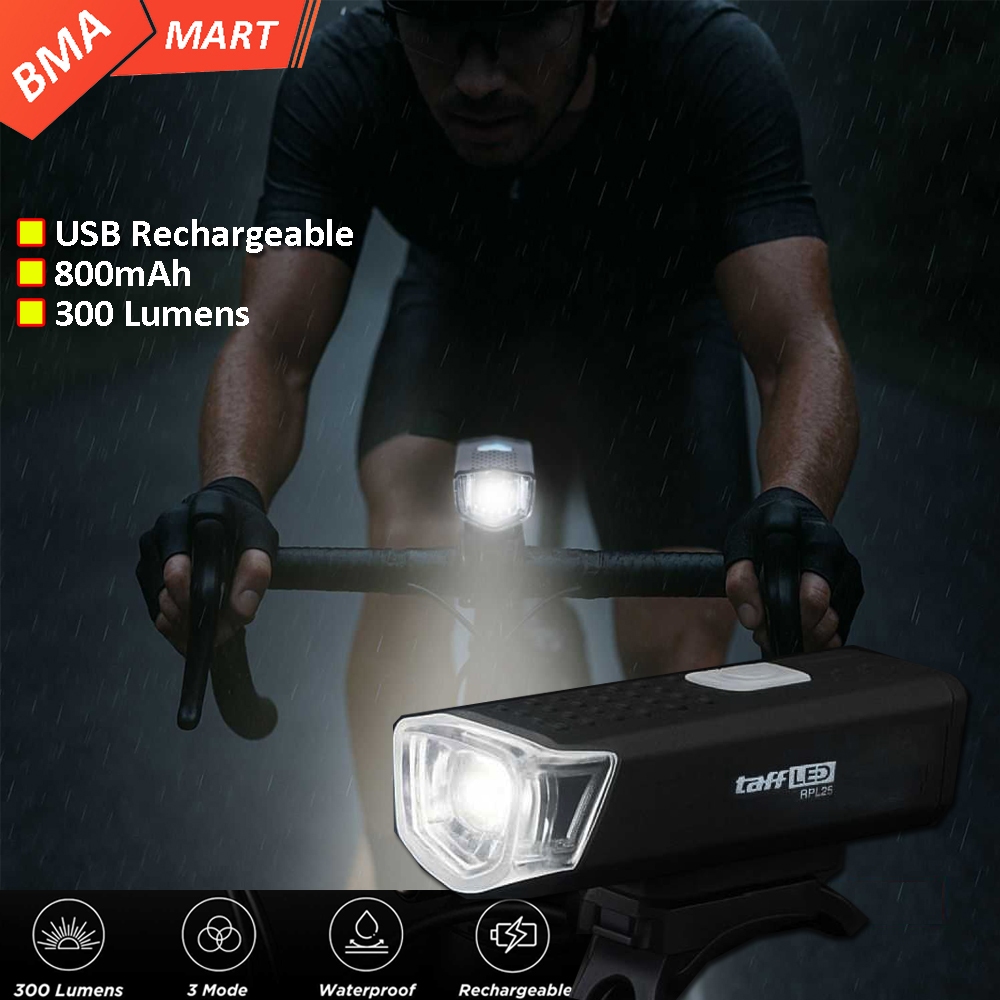 Lampu Sepeda Depan LED USB Rechargeable 250 300 1000 Lumens Waterproof Super Terang MTB Road Bike