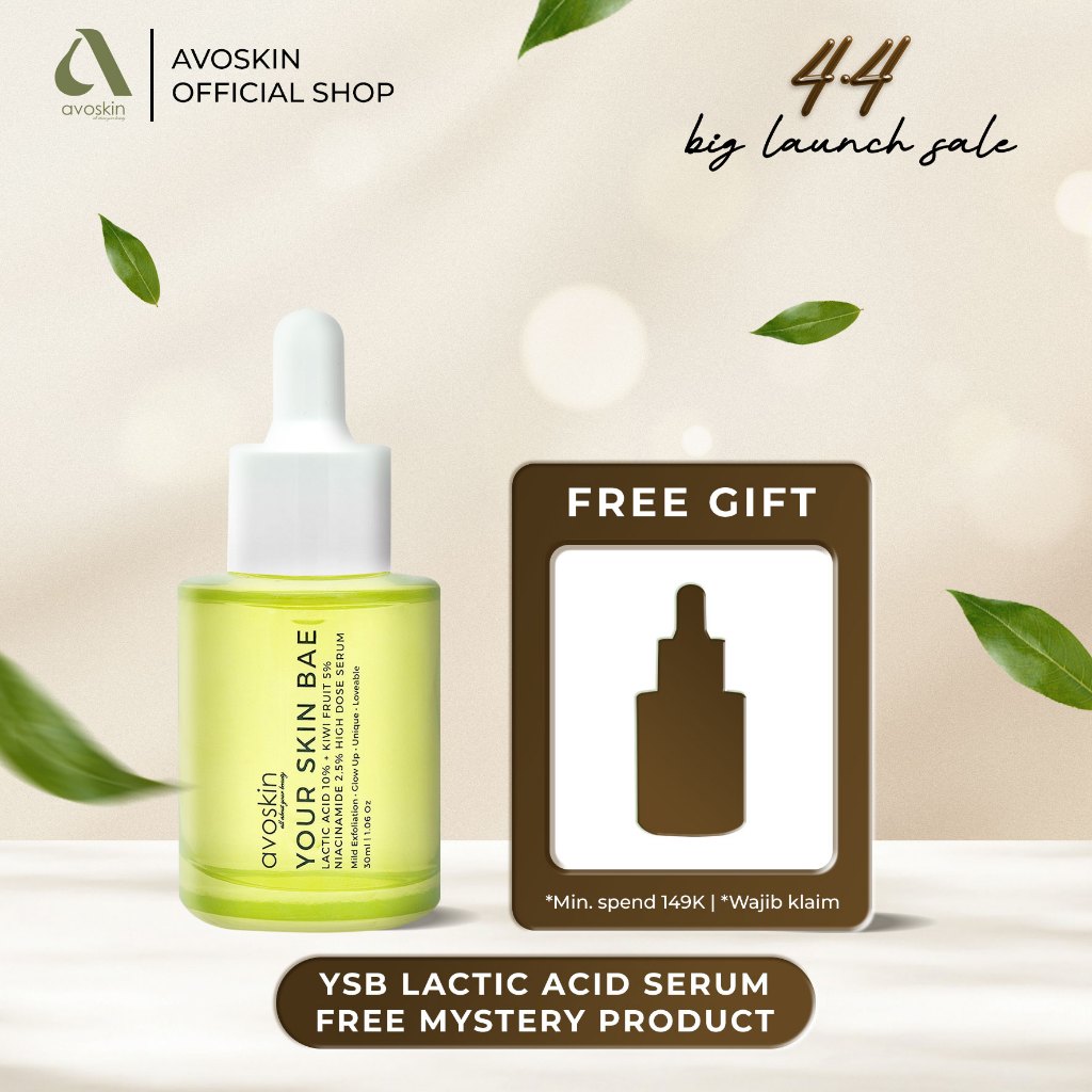 Serum Avoskin Your Skin Bae Lactic Acid 30ml-Serum Glow Up Eksfoliasi -Niacinamide