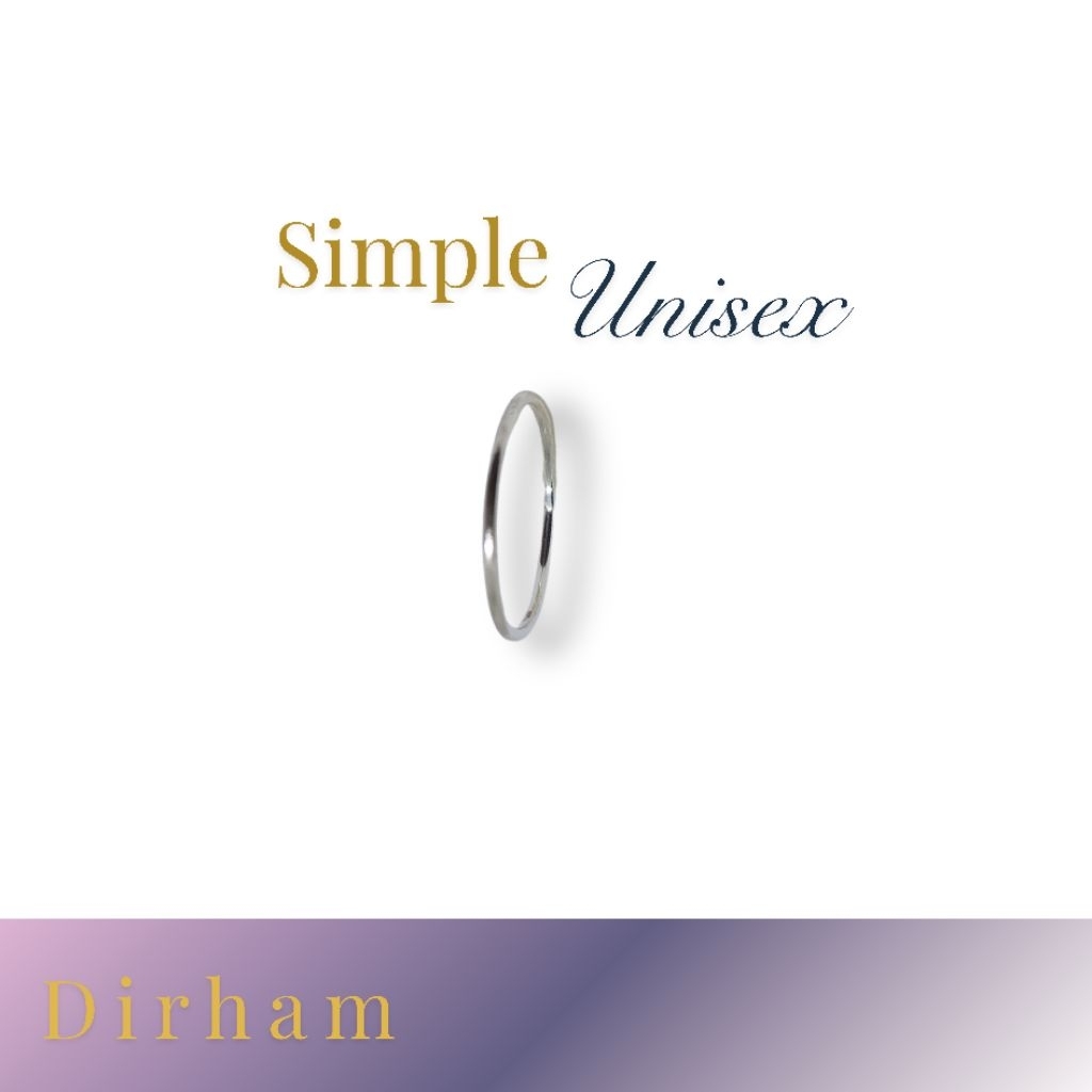 Cincin Simple Polos Wanita Pria Anak PERAK SILVER